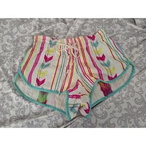 judith march embroidered shorts size small